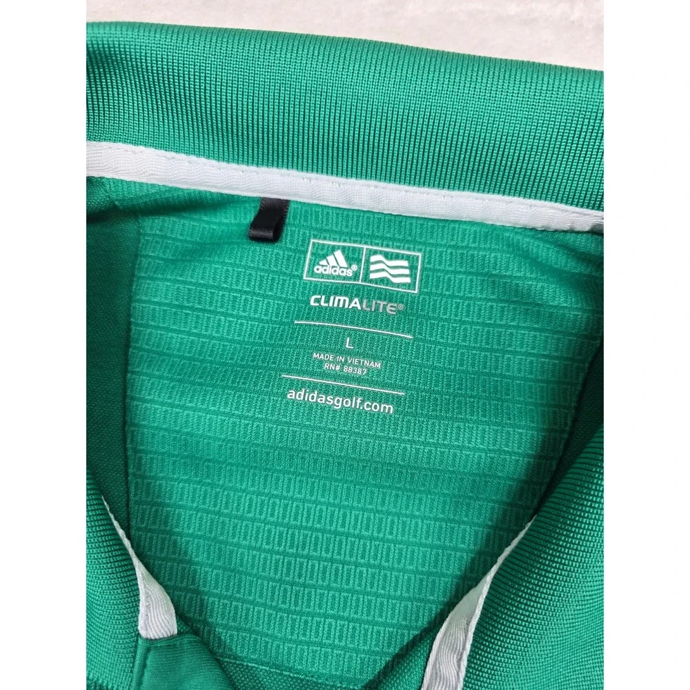 Adidas‎ Margaritaville Polo Shirt Mens Large Green Polyester Golf Climalite